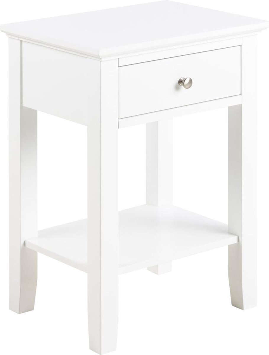 Giga Living Nachtkastje Koster - Wit Open - 45x34x62,8cm