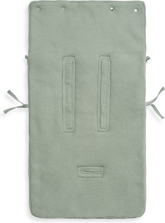 Jollein - Voetenzak voor Autostoel & Kinderwagen (Forest Green) - Basic Knit - Katoen - Polyester - Footmuff Kinderwagen, Autostoel - 42x82cm van Jollein — afbeelding 2