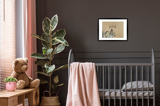 Cadre photo avec affiche - Best ami - Citations - Proverbes - Amitié - Meilleurs amis - 40x30 cm - Cadre pour affiche