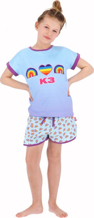 K3 Shortama Pyjama Regenboog - Maat 134/140
