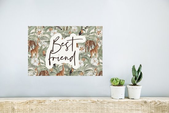Affiche Best friend - BFF - Citations - Amitié - Proverbes - 30x20 cm