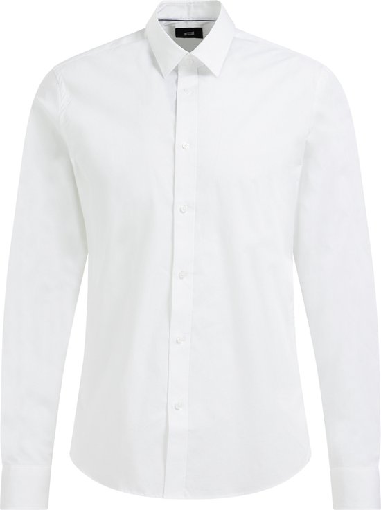 WE Fashion Heren slim fit overhemd met stretch - Maat XL