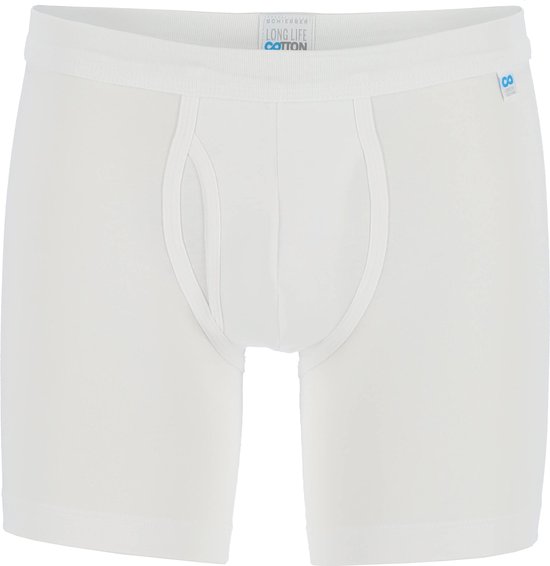 SCHIESSER Long Life Cotton shorts (1-pack) - lang met gulp - wit - Maat: L