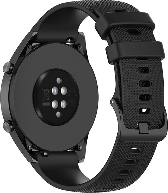 Bracelet Sport en Siliconen YONO mm - convient pour Samsung Galaxy Watch 3 45 mm / Galaxy Watch 46 mm / Gear s3 - Polar Vantage M2 / Grit X - Garmin Vivoactive 4 - Huawei Watch GT2 46 mm / GT3 - Amazfit GTR 2 / 2nd 47 mm - Zwart