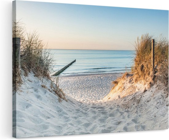Artaza Peinture sur Toile Sentier de la Plage et de la Mer - 120x80 - Groot - Photo sur Toile - Impression sur Toile