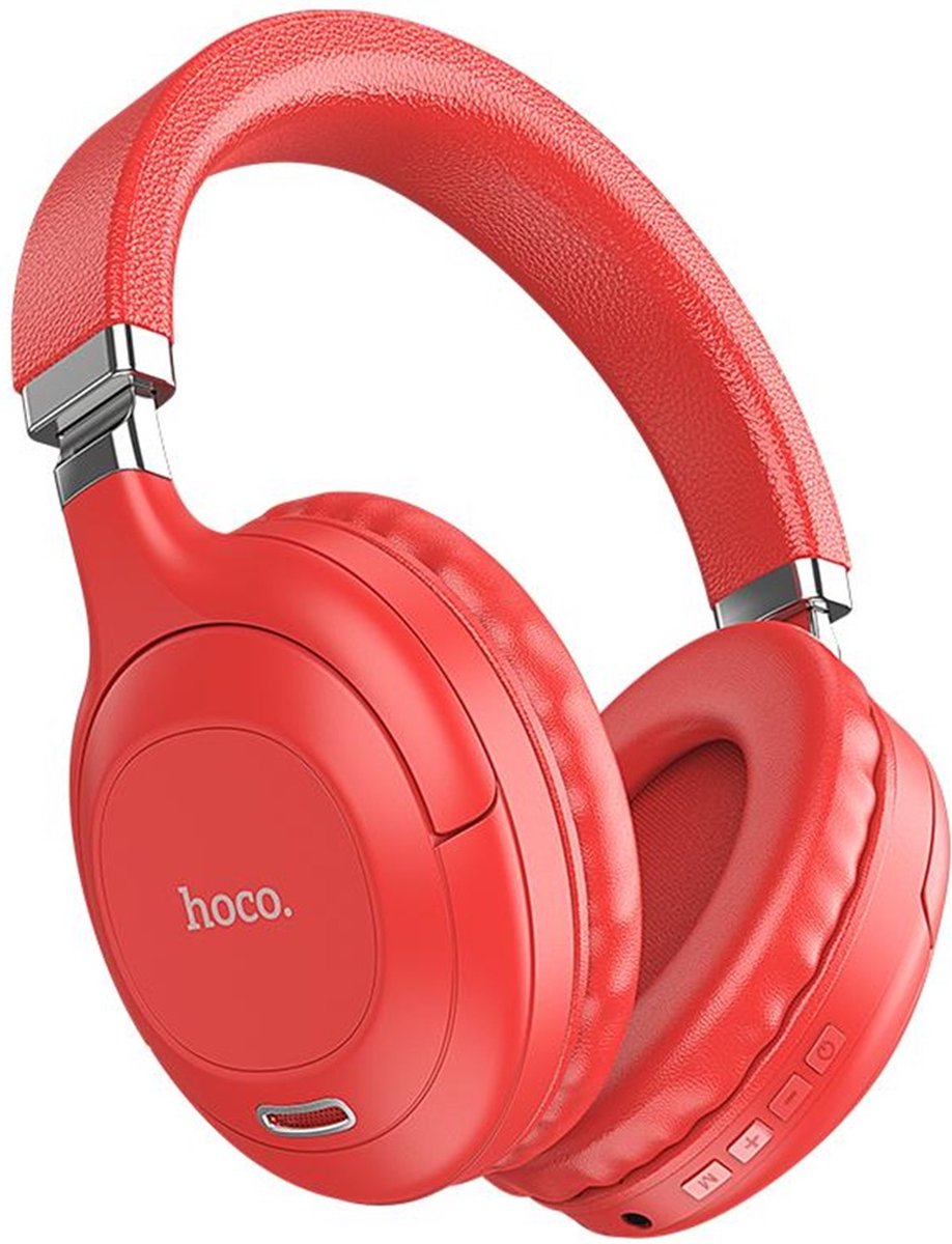 HOCO W32 Draadloze of bedrade hoofdtelefoon BT- en AUX-modus - Rood