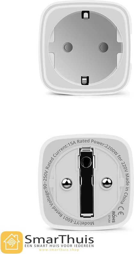 Proberen Onderscheppen lichtgewicht SmarThuis stekker - Werkt met Apple HomeKit (Siri) - Google Home - Amazon  Alexa - Geen... | bol.com