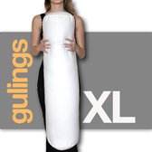Guling XL rolkussen met sloop grijs, body pillow, 25 x 100cm, extra lang, handgemaakt lichaamskussen met comfortabele vulling, voor zijslapers