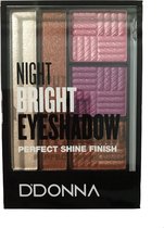 D'Donna - Glitter Oogschaduw - Night Bright Perfect Shine Finish - Roze/Paars/Koper/Goudbruin/Wit - 1 Palette met applicator - Nummer 4