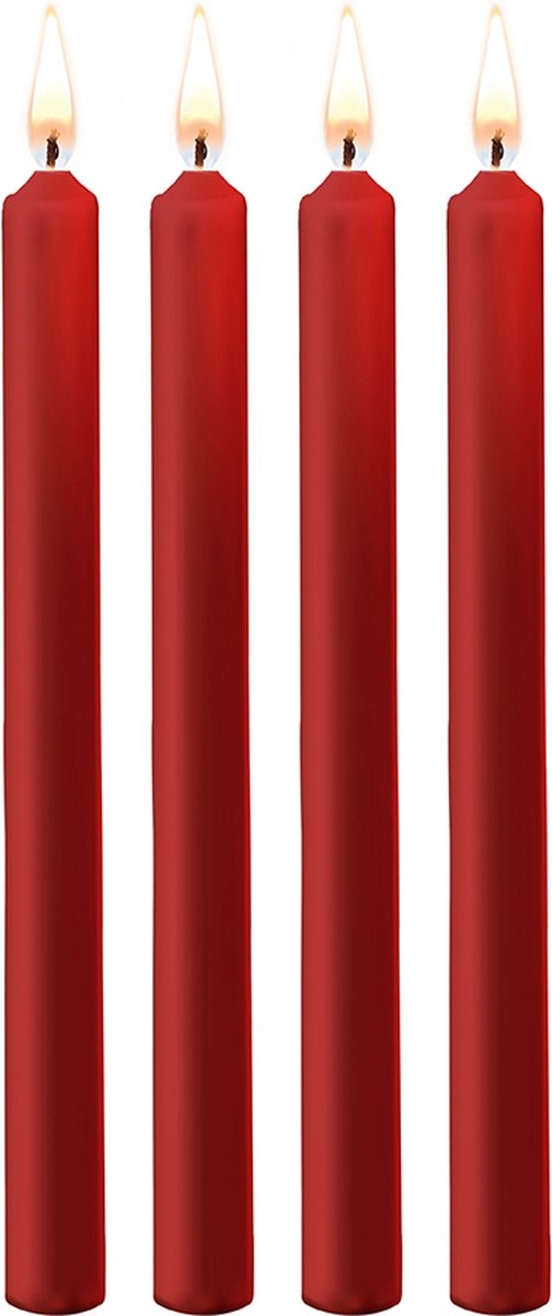 Goedkoopste Ouch! by Shots - Teasing Wax Candles - 4 Pieces - Large - Red