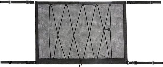 Autodak Bagagenet – Ruimtebesparend – Auto Plafond Spanner – Organizer – Opberger – Voertuig Accessoires – Polyester Opbergnet – Zwart