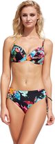 No Gossip Balconette Cupped Bikini Set Zwart Bloemenpatroon MULTICOLOR 40