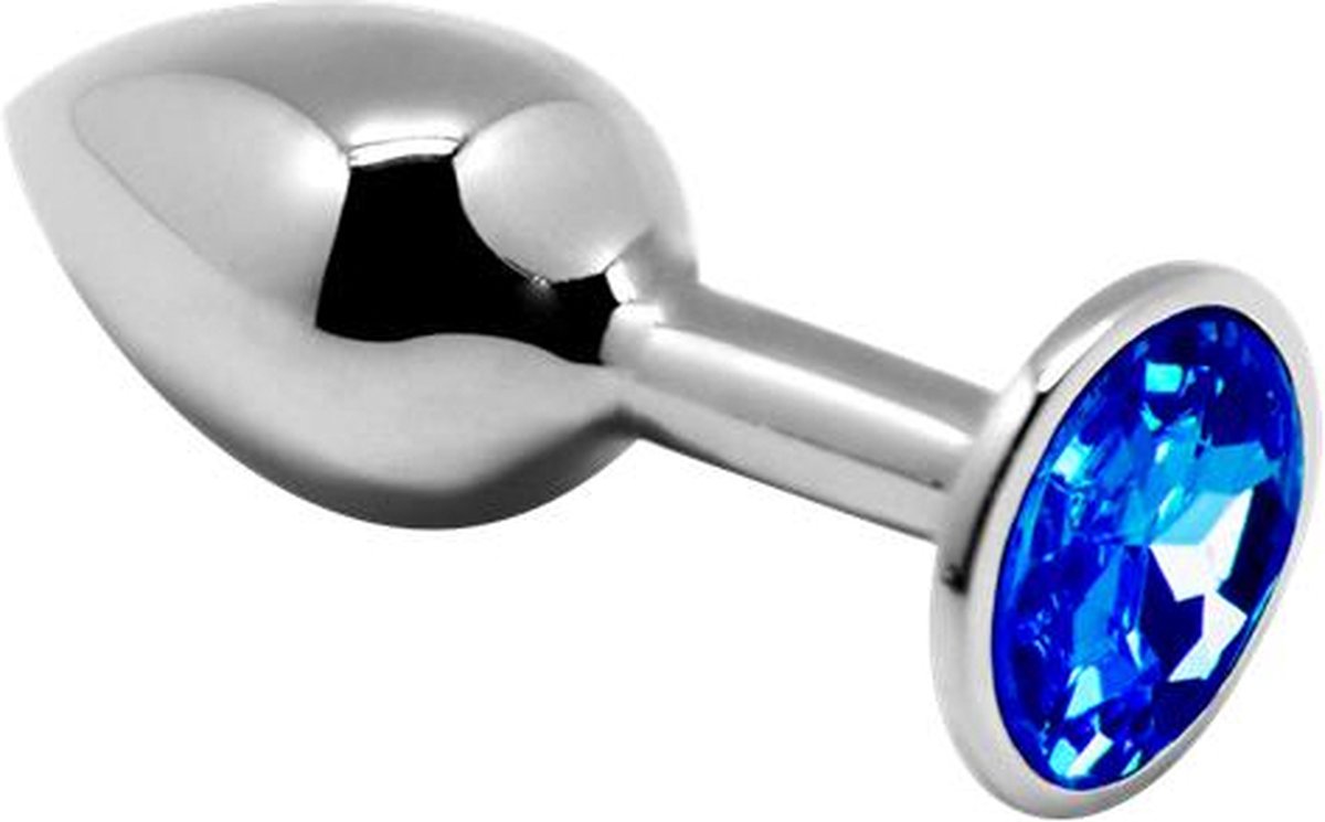 Goedkoopste Butt Plug with Blue Jewe Size S