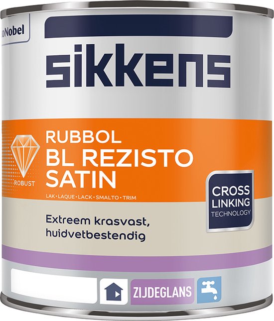 Sikkens-Rubbol-BL Rezisto Satin-Ral 9010 Gebroken Wit-1 liter - Sikkens
