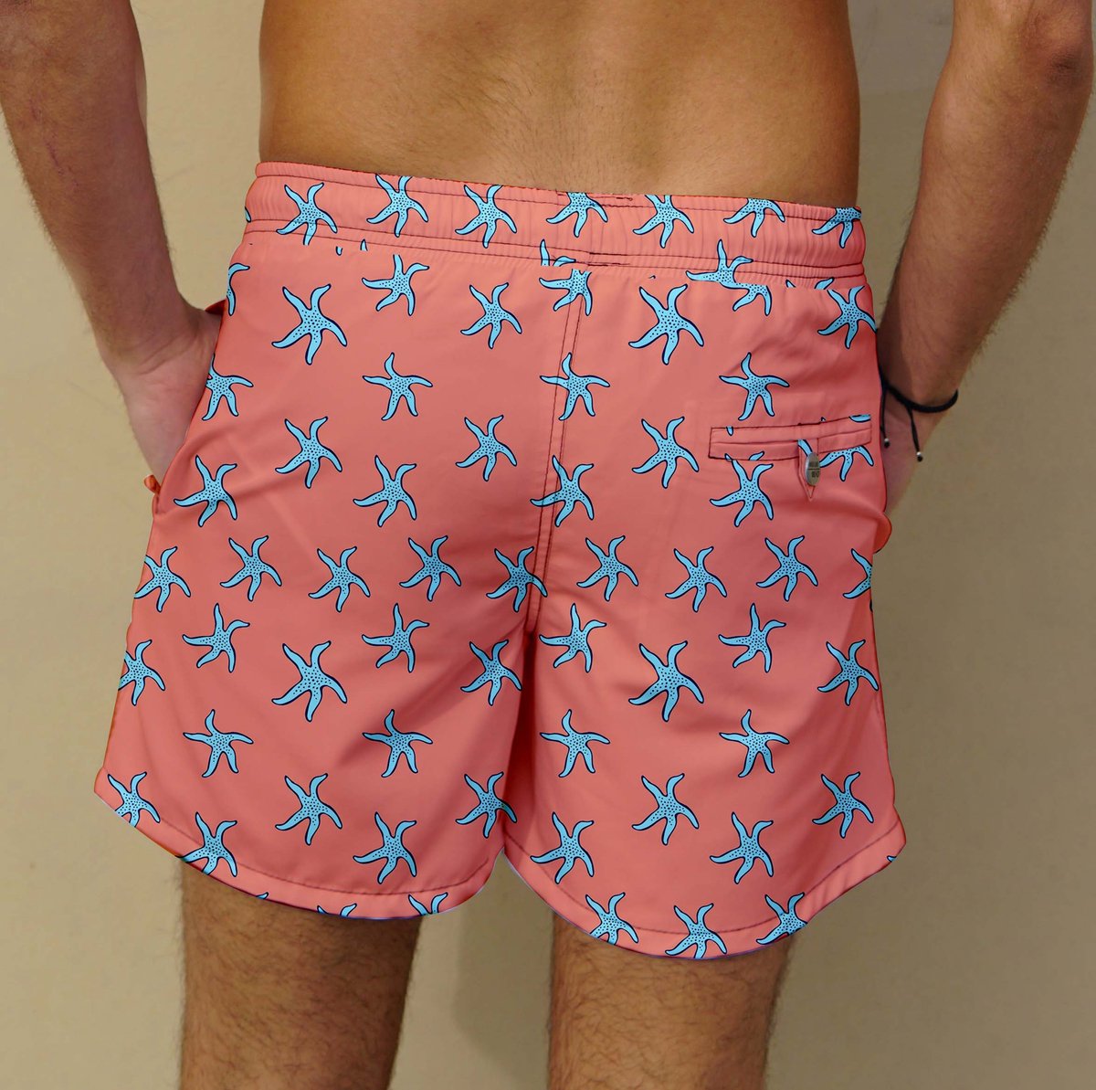 Miami Beach | Hoogwaardige Kwaliteit Zwemshort | Zwembroek | Beachshort | Heren | Sneldrogend | | MB13 - 153 Roze Zalm — afbeelding 2