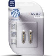 M-Tech LED C5W 12V 36mm - Basis 3x Led diode - Canbus - Wit - Set