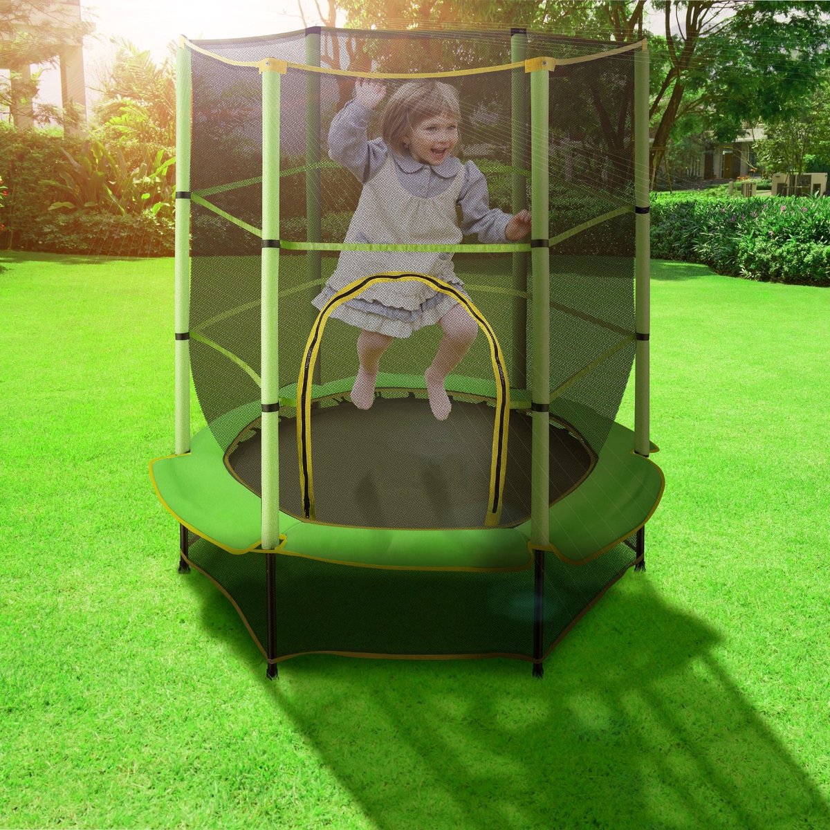 Gonge Kinder Minitrampoline met Beugel - Veilig en Designgericht