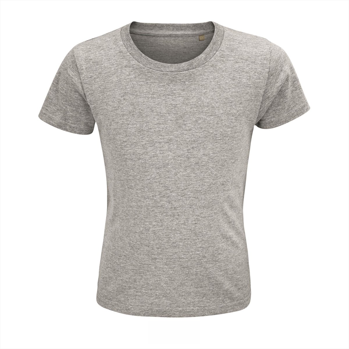 T-shirt kinderen - Grey Melange - 8 jaar
