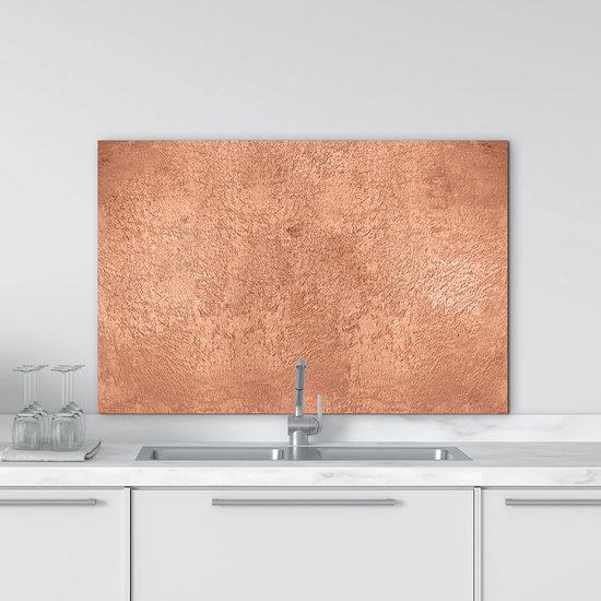 Crearreda – Metaal - Keuken achterwand – Spatscherm - Kookplaat Paneel Keuken Spatbescherming - Aluminium Metaal - Brons - 48 x 72 cm (HxL)
