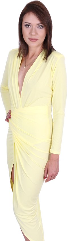 Lemon gedrapeerde maxi-jurk - John Zack / L