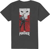 Marvel The Punisher - Holding Gun Heren T-shirt - S - Zwart