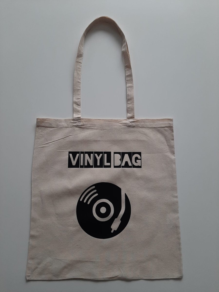 Vinyl bag - Bedrukte tas - Katoenen tas - Shopper - Bedrukte tassen - Shopping bag - Vaderdag kado - elpee
