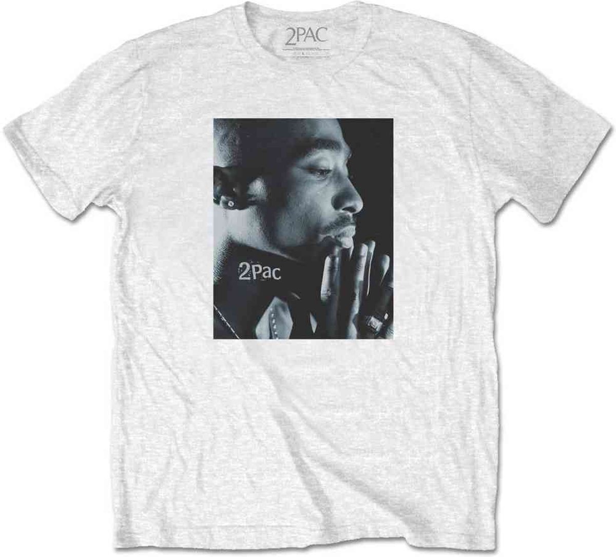 Tupac - Changes Side Photo Heren T-shirt - S - Wit