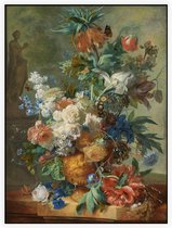 Stilleven met bloemen, Jan van Huijsum - Foto op Akoestisch paneel - 120 x 160 cm