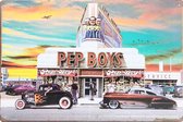Signs-USA - Retro wandbord - metaal - Pep Boys Diner - 30 x 40 cm