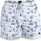 Miami Beach | Zwemshort | Zwembroek | Beachshort | Heren | Sneldrogend | Maat XXL | MB13-355 Wit