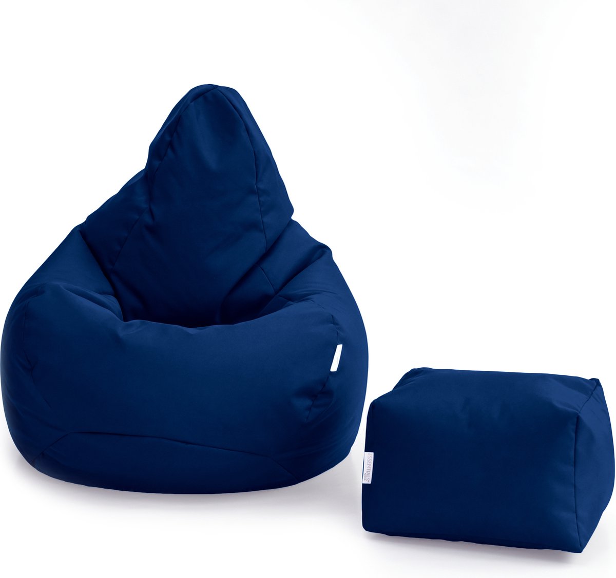 De Groen Home Gaming Zitzak Stoel Binnenshuis Buitenshuis Waterbestendig Zitzak met Ergonomisch Ontwerp marineblauw, zitzak + met voetbankje