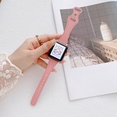 Fungus - Smartwatch bandje - Geschikt voor Apple Watch 38 / 40 / 41 mm - Series 1 2 3 4 5 6 7 8 9 SE iWatch - PU leer - Vlinder - Roze