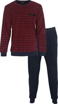 Paul Hopkins Badstof Heren Pyjama Rood/Blauw PHPYH2101A - Maten: S