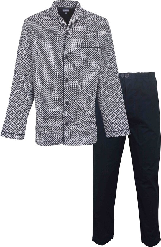 Paul Hopkins Pyjama Boutonné Homme Blauw/ Wit PHPYH2120A - Tailles: XXL