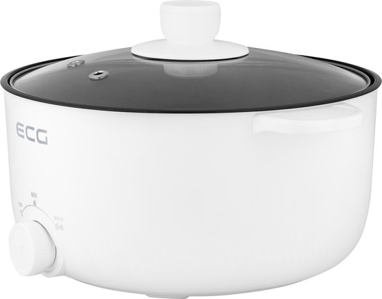 ECG Multicooker 3L 450/900W Wit met Stoomfunctie - ECG - €34,99
