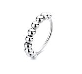 Anxiety Ring - Stress Ring - Fidget Ring -Silver Anxiety Ring  - Draaibare Ring Dames - Spinning Ring - Spinner Ring- 17.75 mm / maat 56