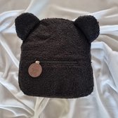 Sac à dos teddy - sac à dos - enfants - ours en peluche - teddy - bambin - bambin - noir - cartable - crèche