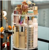 360° draaibare make-up opslag cosmetische organizer van acryl multifunctionele make-up opslag box geschikt voor dresser, slaapkamer, badkamer