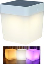 LUTEC TABLE CUBE - Tafellamp - Tuinverlichting Solar led - 3-stepsdimmer met kleurtjes