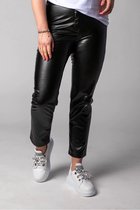 La Pèra High Waist broek Dames leatherlook zwart - Maat L