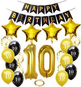 Forfait Joya Beauty® 10 ans d'anniversaire | Décoration Ballons pour fête 10 ans | Dix embellissements | Guirlandes de Ballons chiffres gonflables 10