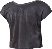 T-Shirt Reebok Combat Spraydye Crop Tee Femme Grijs XL