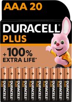 Piles alcalines AAA Duracell Plus , 20 pièces