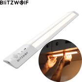 BlitzWolf BW-LT8 LED Kastverlichting - kastverlichting met bewegingssensor - USB-oplaadbaar - LED-licht - led-keukenlamp - 3000K Kleurtemperatuur - met Verwisselbare lithiumbatterij - 37cm -w