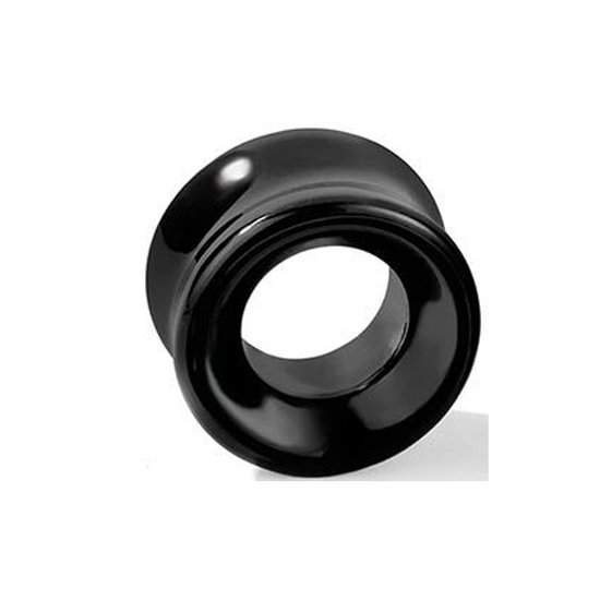 Agate noire tunnel double évasée 8 mm