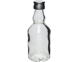 Mini glazenflesjes "shotje" 50ml (10 stuks) inclusief 3 likeur recepten