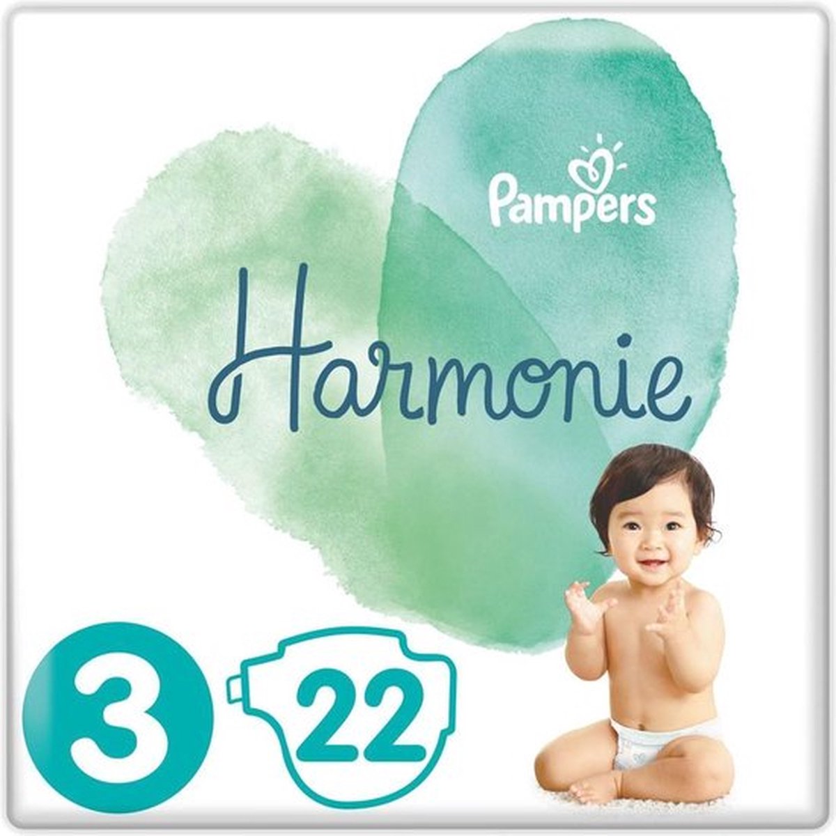 2x Pampers - Harmonie Taille 3 (22 pièces/boîte)
