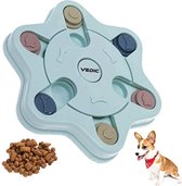 VEDIC® - Puzzle chien Hexa Blauw - Jouet d'intelligence - Cachettes coulissantes - 23x23cm