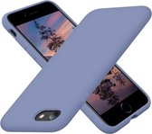 Mobiq - Liquid Silicone Case iPhone SE (2022 / 2020)/8/7 - paars
