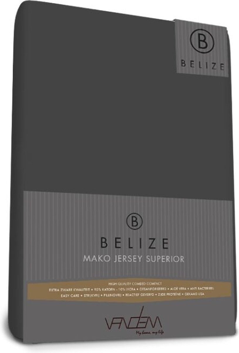 Van Dem - Belize  - Topper Mako Jersey 80 x 210 cm antra
